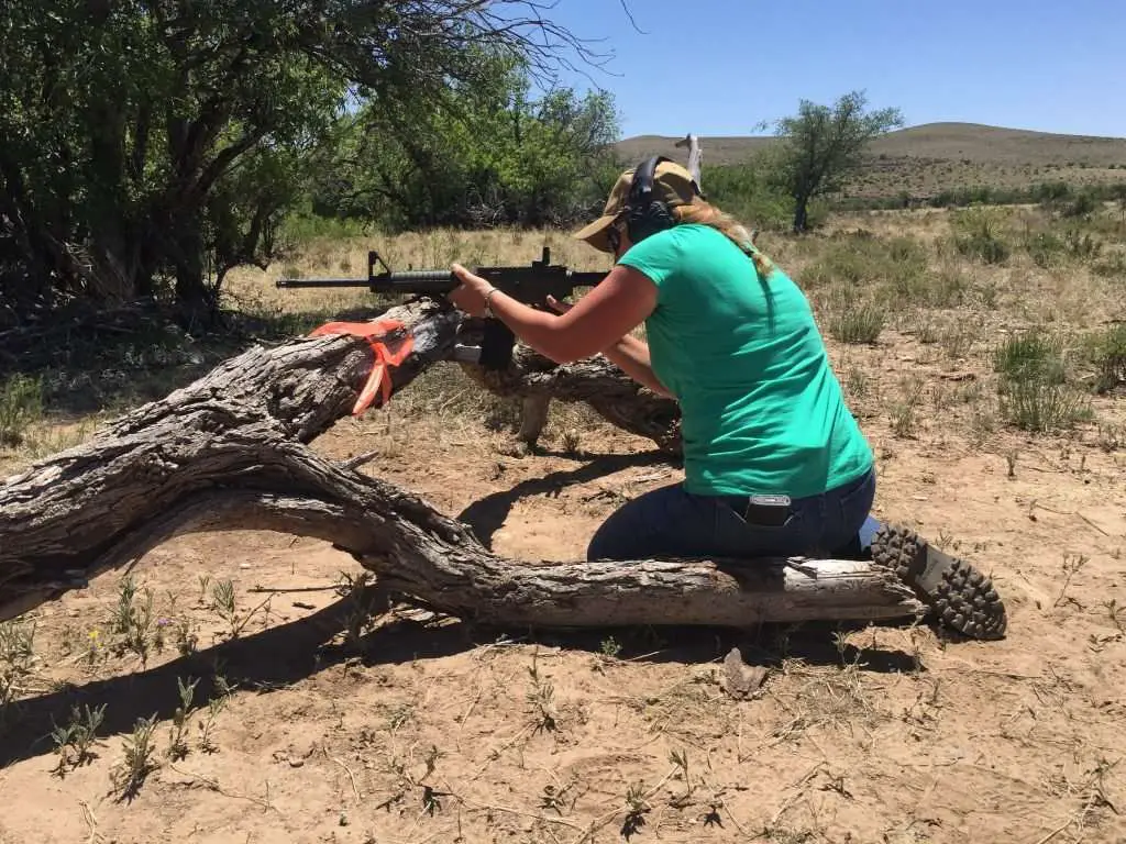 improvised shooting position