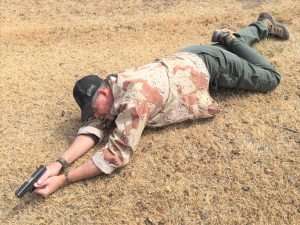 prone shooting position