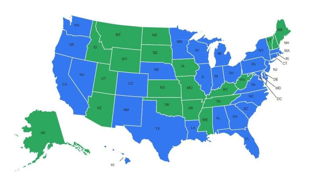 Right To Carry States Map